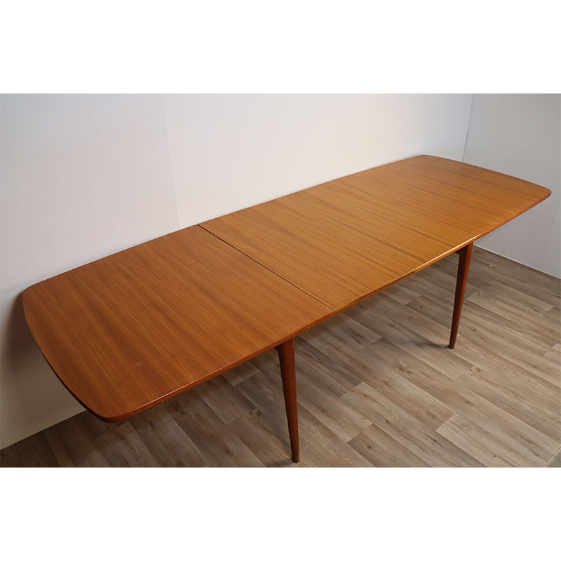 Scandinavian expandable teak dining table circa 1960