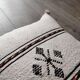Coussin berbère marocain blanc en coton