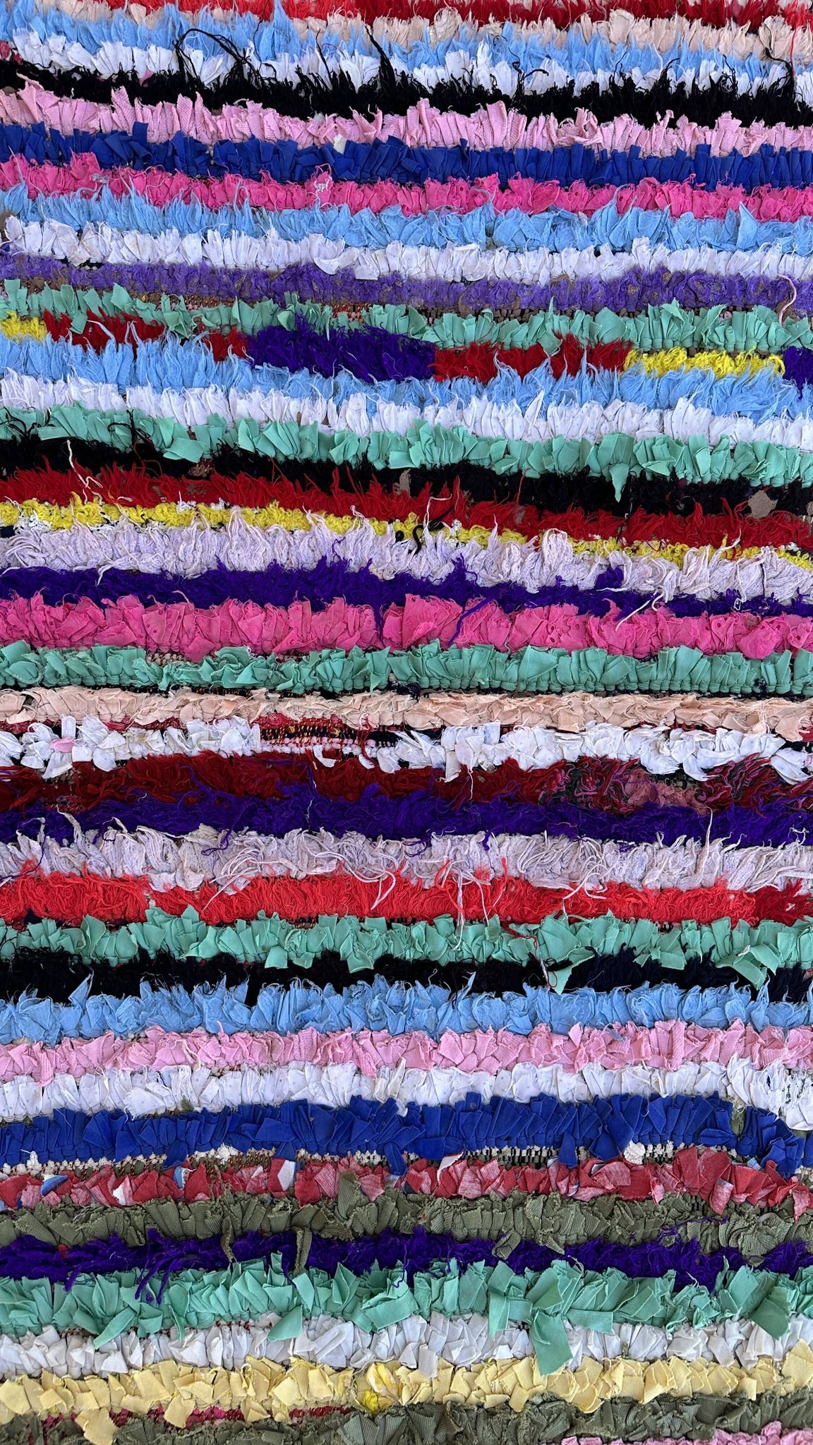 Tapis Marocain Boucherouite coloré - 100 x 183 cm