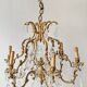 Louis XV style chandelier in gilded bronze with 6 light arms.