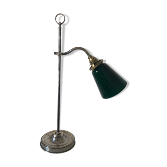 Vintage lamp 1930 jeweler office workshop nickel brass - 50 cm