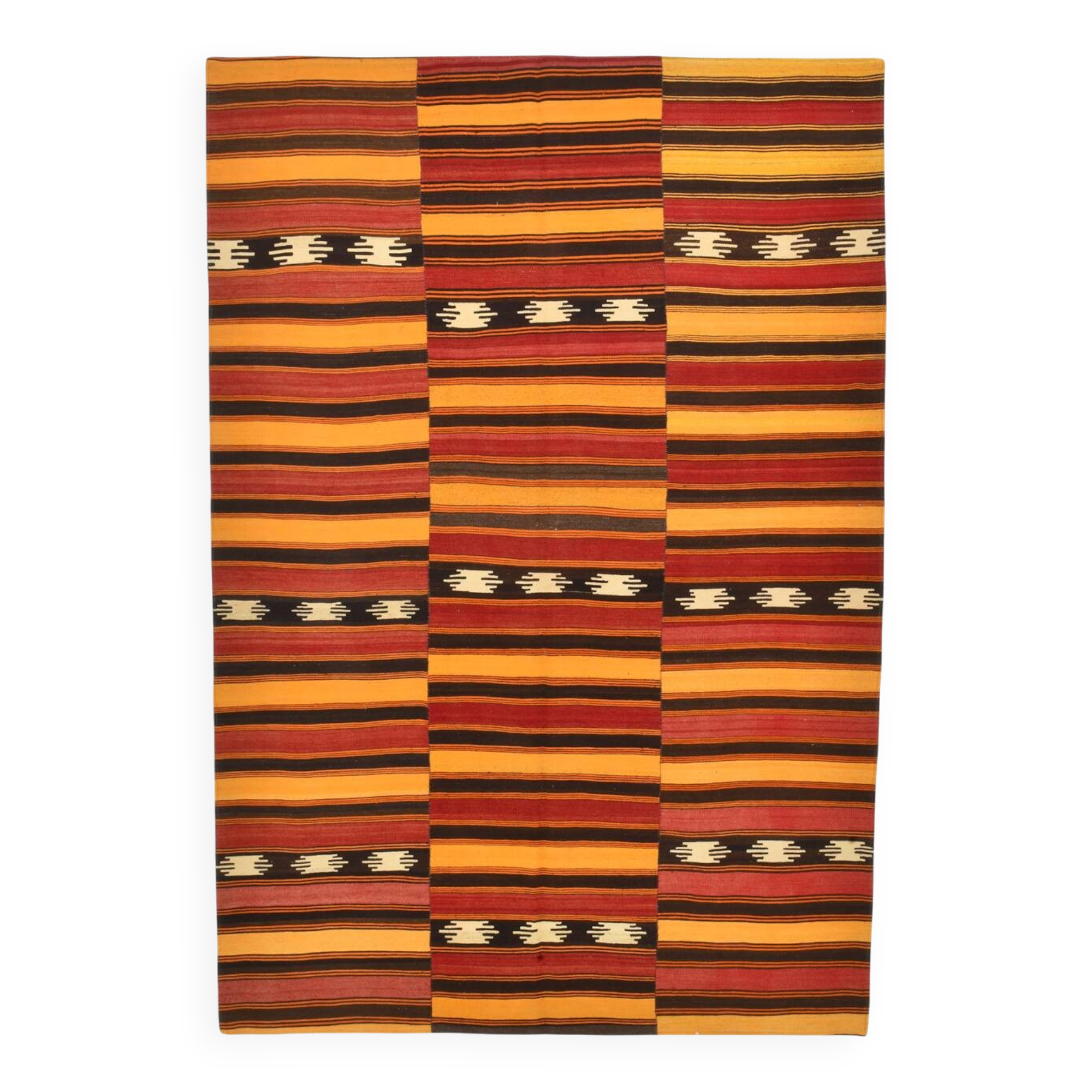 5x7 Kilim Red & Orange Kilim Rug, 173x225Cm