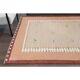 1970s Vintage Turkish Oushak Handmade Wool Cotton Orange Area Rug 173x223