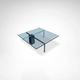 KW1 glass, metal and granite coffee table by Hank Kwint for Metaform 1980s