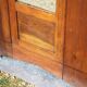 Vintage wardrobe, 1-door wooden wardrobe with beveled mirror, hanging wardrobe