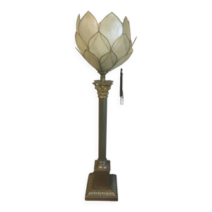 Lampe en bronze et nacre