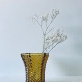 Vase ancien en verre ambré