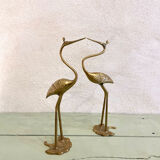 Couple of brass herons