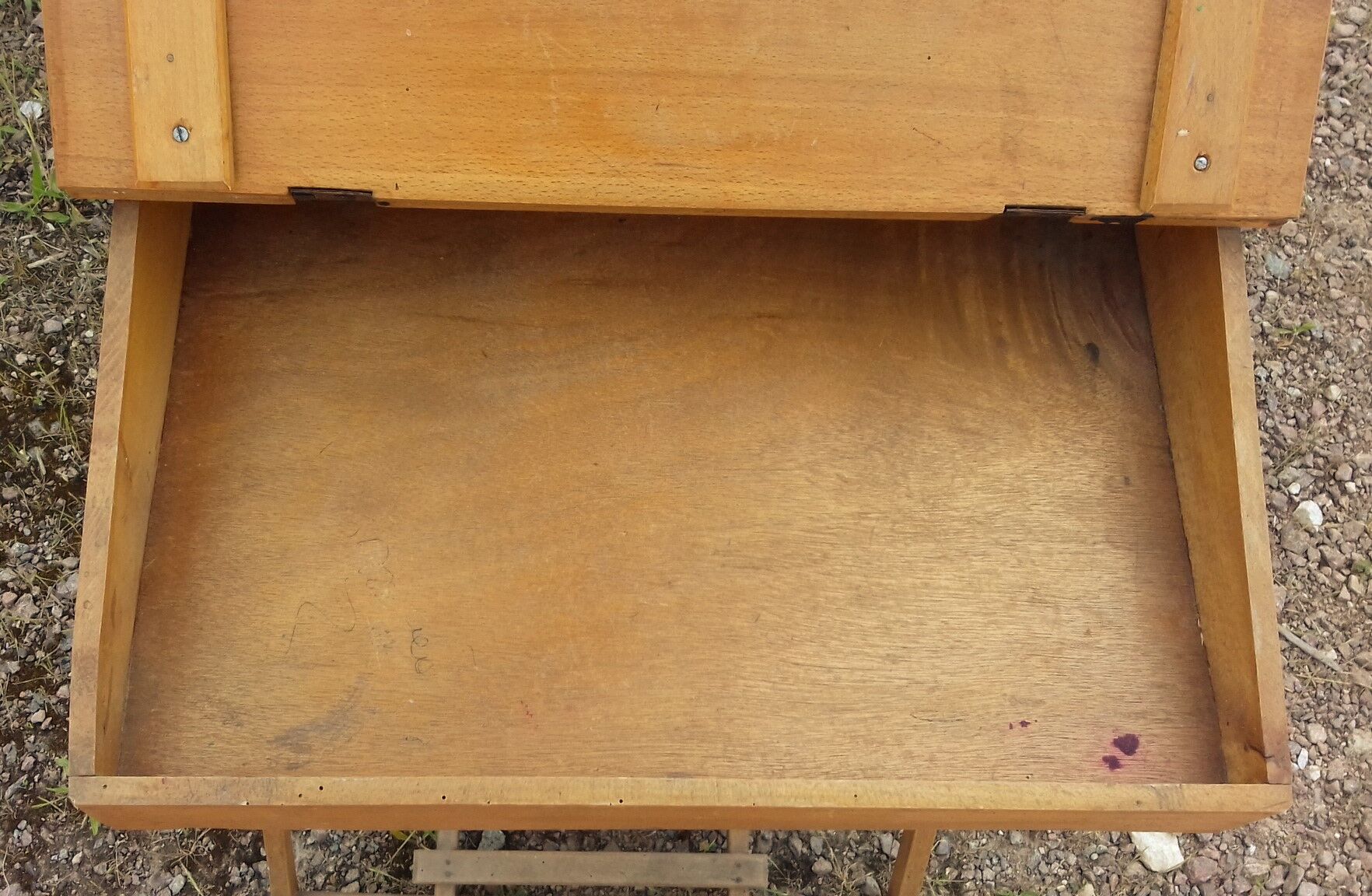 Bureau pupitre écolier enfant bois boulier pliable