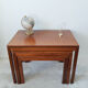3 teak pull-out tables, signed Barrett, vintage, 1964