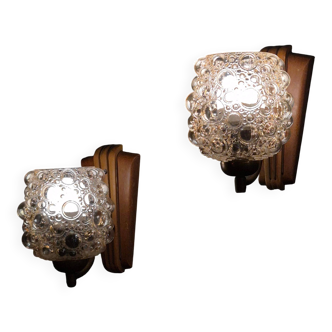 Rare, decorative wall lights by Helena Tynell, Scandinavian/Finnish Modern.