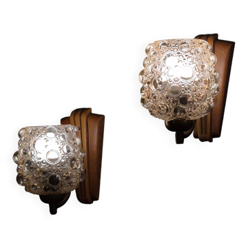 Rare, decorative wall lights by Helena Tynell, Scandinavian/Finnish Modern.