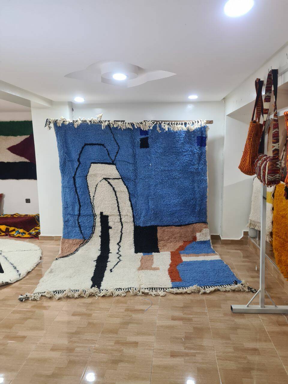 Handmade wool Berber rug 300X200 cm