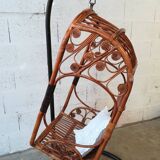 Vintage rattan hanging chair in perfect condition