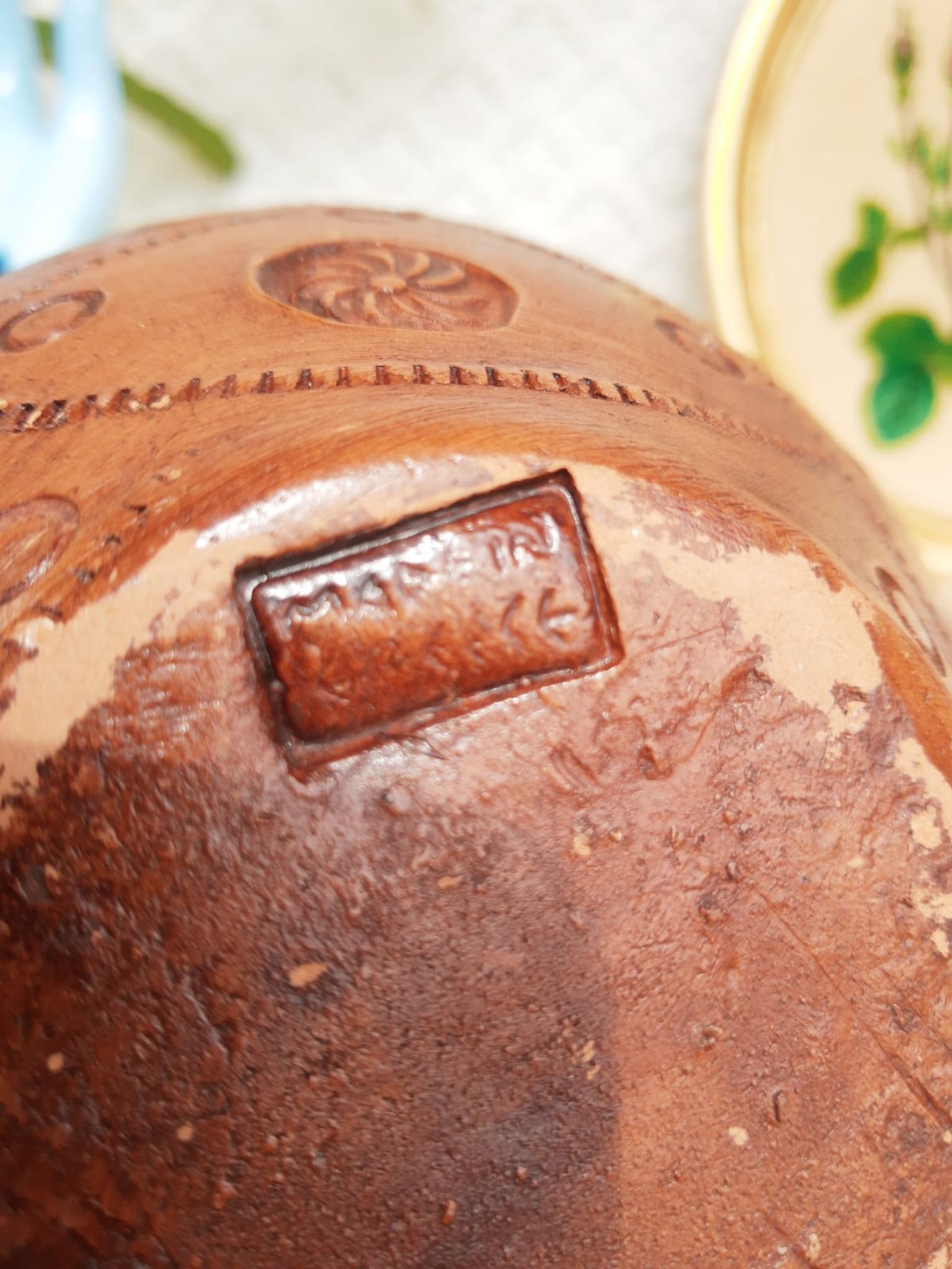 Vase , terracotta soliflore made in greece - vintage
