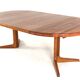 Table à manger extensible ronde 'Arden' 2x - teck - style mid-century moderne