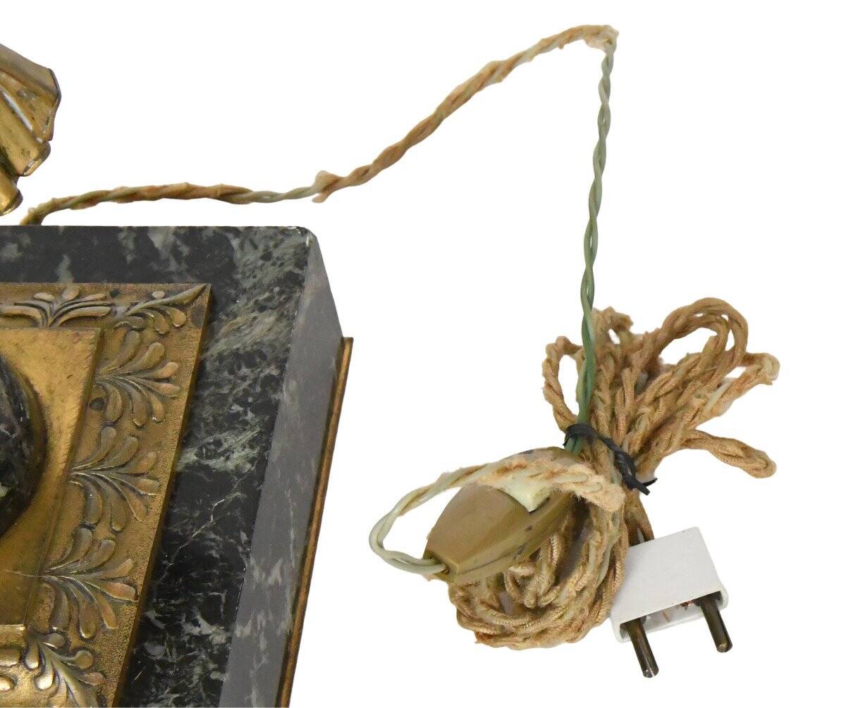 Gilded bronze and marble lamp in Empire style