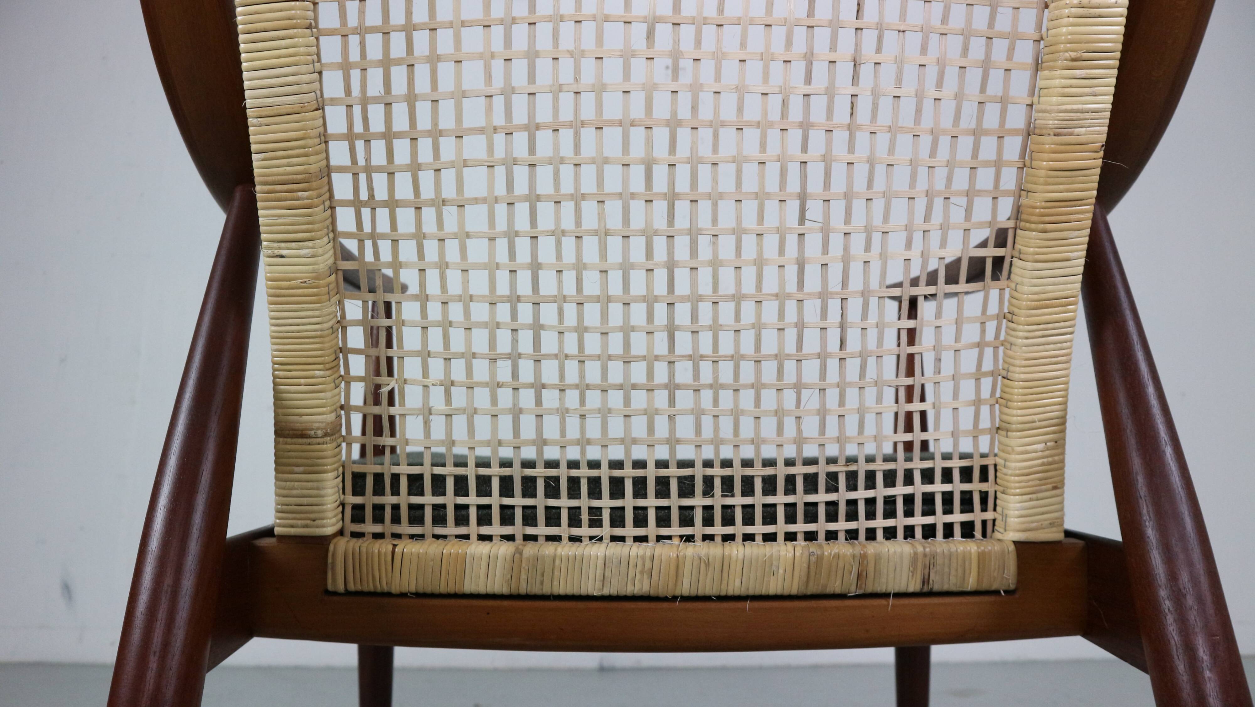 Peter Hvidt& Orla Mølgaard-Nielsen FD146 Cane Back Easy Chair, Denmark