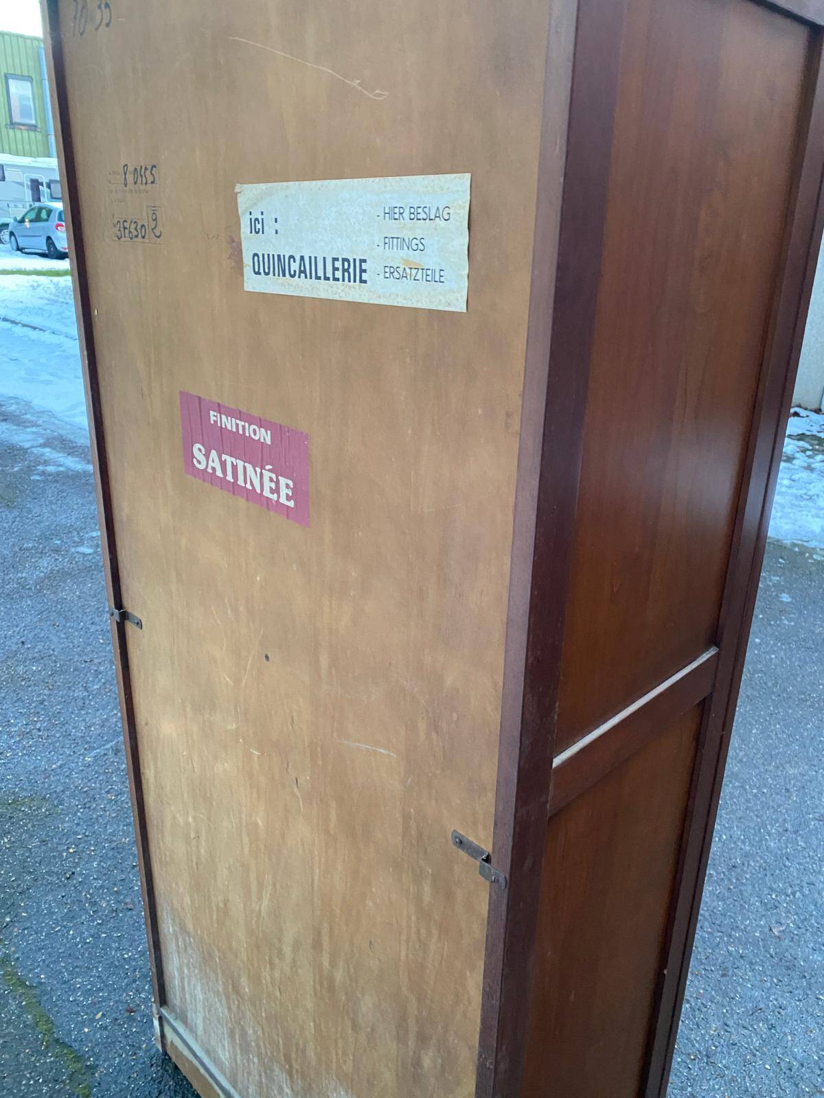 Louis Philippe style solid wood barn wardrobe from the 20th century.