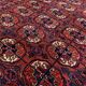 Antique Turkmen Tekke Rug, 190x113 cm Turkoman Bokhara Red Black Beige