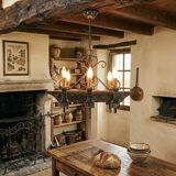 Rustic vintage chandelier from the 1970s.