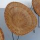 Mid-Century German Bamboo Chairs, 1950s, Set of 4