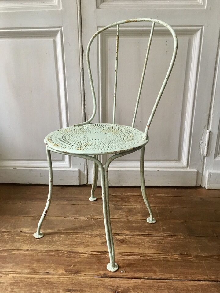 Chaise en acier, métal jardin