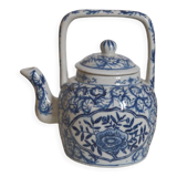Chinese ceramic teapot with blue patterns