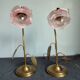Pair of art deco lamps old gooseneck
