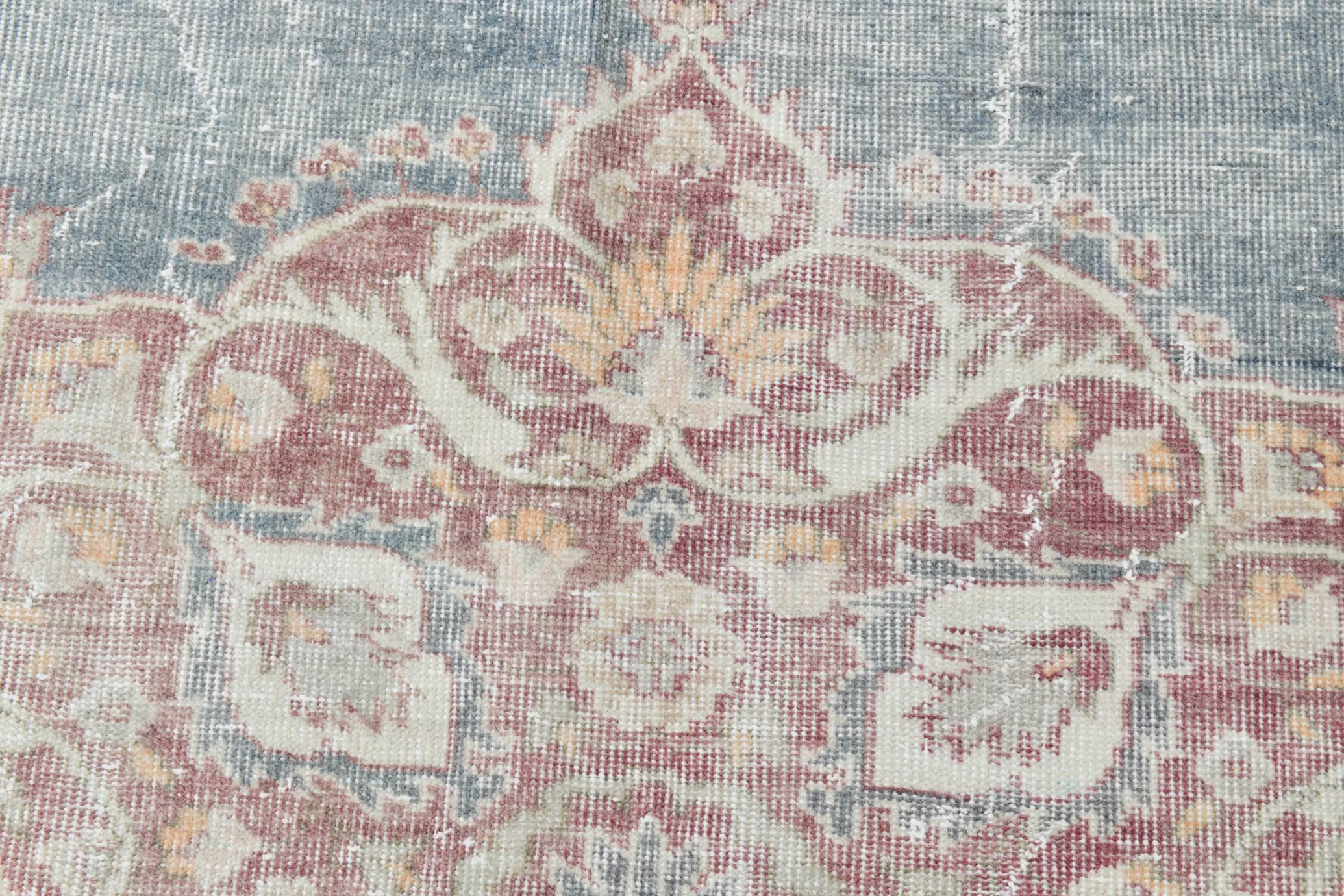 Persian Burgundy & Green Oriental Rug, 239x333Cm