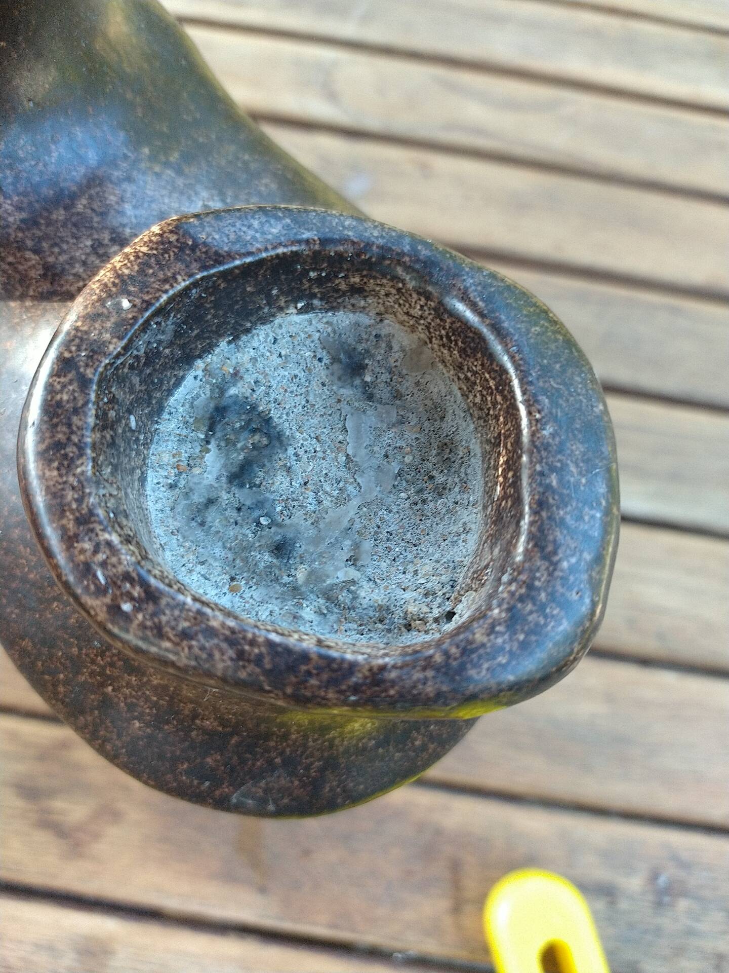 Brutalist ceramic candelabrum.