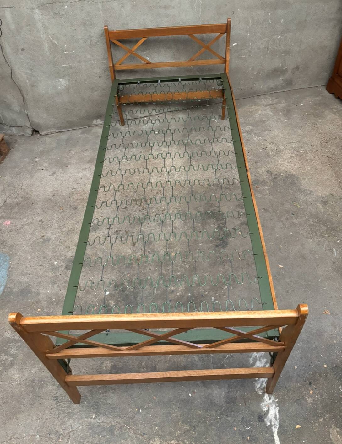 1950s boarding school bed