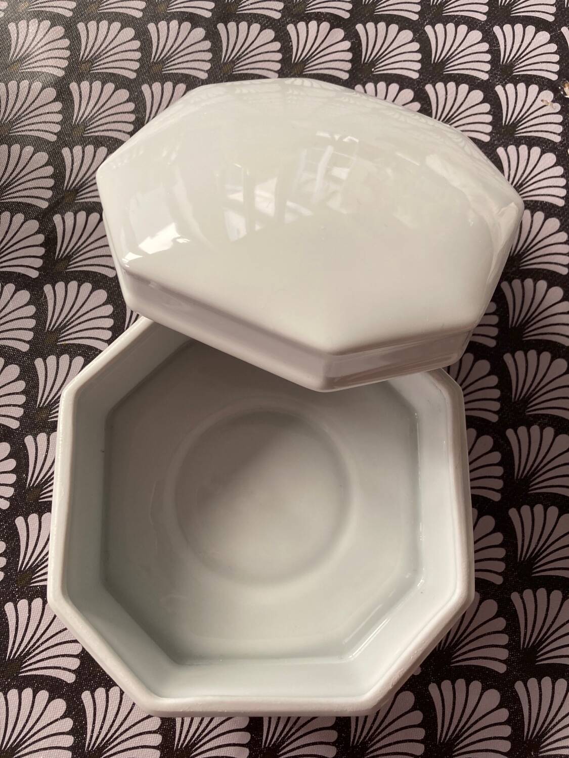 Octagonal Limoges porcelain box