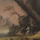 Ancient painting on a religious subject, miracle of Moses, 17th-18th century.