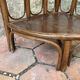 Vintage rattan corner shelf