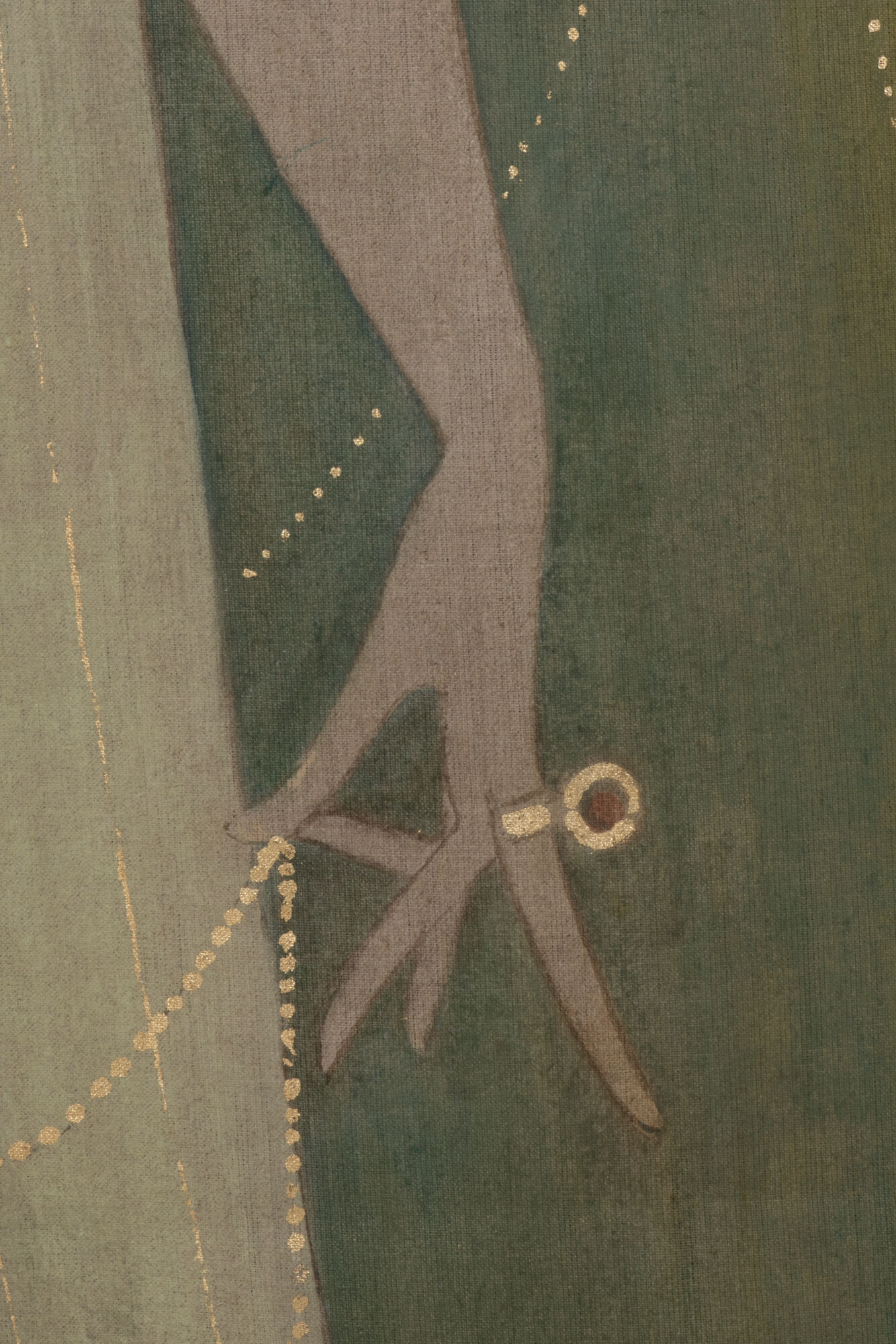 Painted canvas art deco style, contemporary work