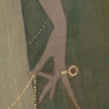 Painted canvas art deco style, contemporary work