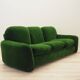 Green velour sofa, Italian design, 1970s, manufacturer: Busnelli, designer