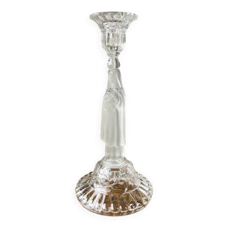 Virgin Mary glass candle holder from Portieux