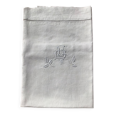 BG leaves embroidered linen pillowcase