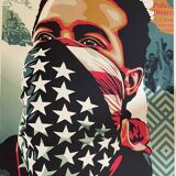 Shepard fairey (obey), american range, signed and dated offset lithograph
