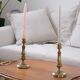 Pair of brass candle holders