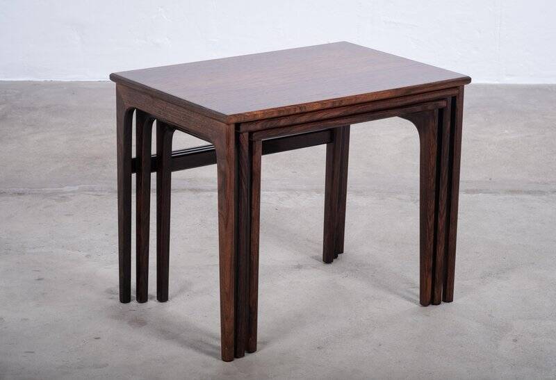 Mid-Century Danish Rosewood Nesting Tables from Brdr. Furbo, 1960s