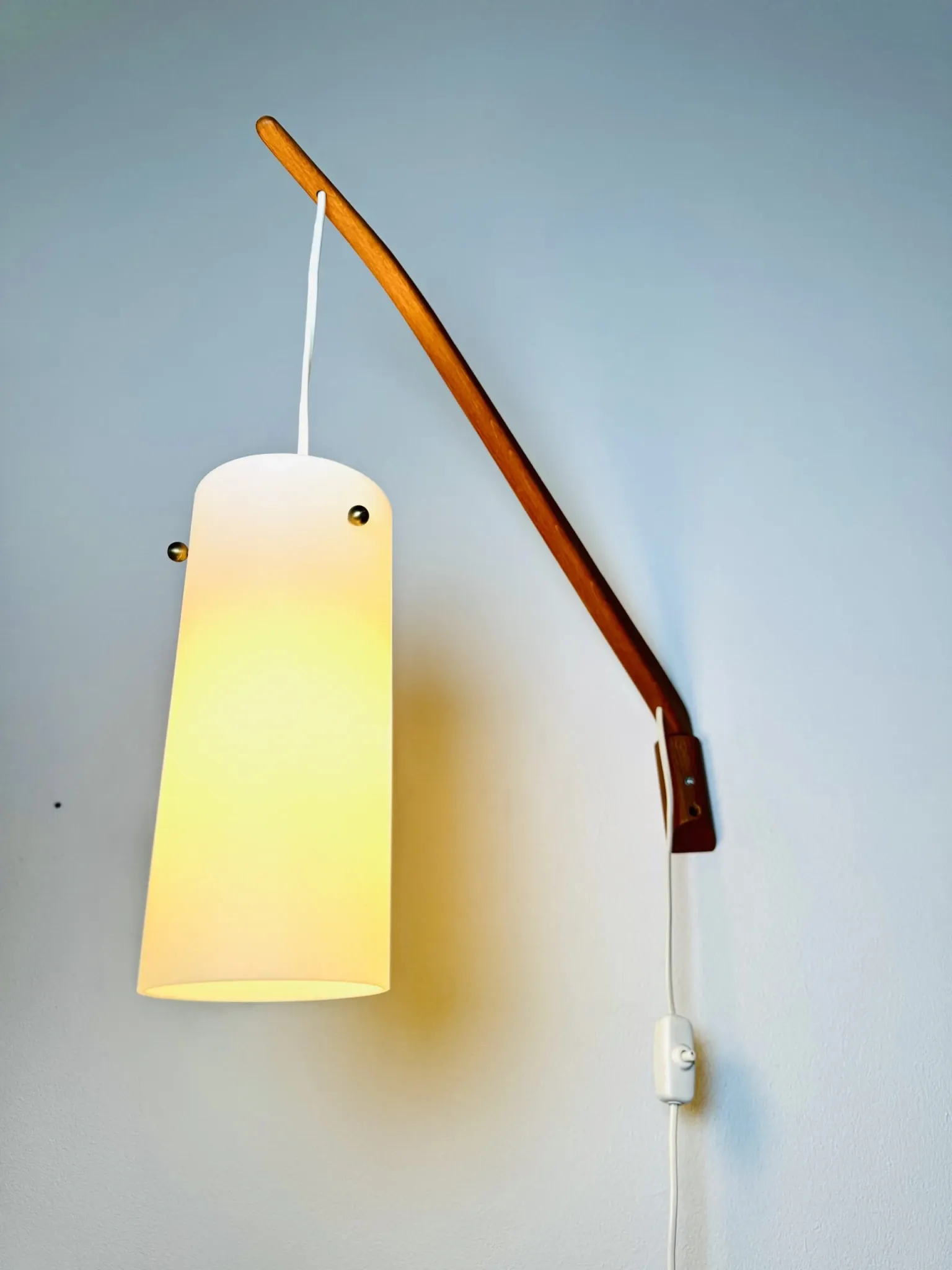 Cylindrical Swing-Arm Wall Lamp By Uno & Östen Kristiansson For Luxus, Sweden, 1960S