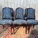 Suite de 6 chaises Chippendale anglais XIXe – Acajou, tissu jacquard