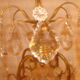crystal chandelier type with a 4-arm light cage