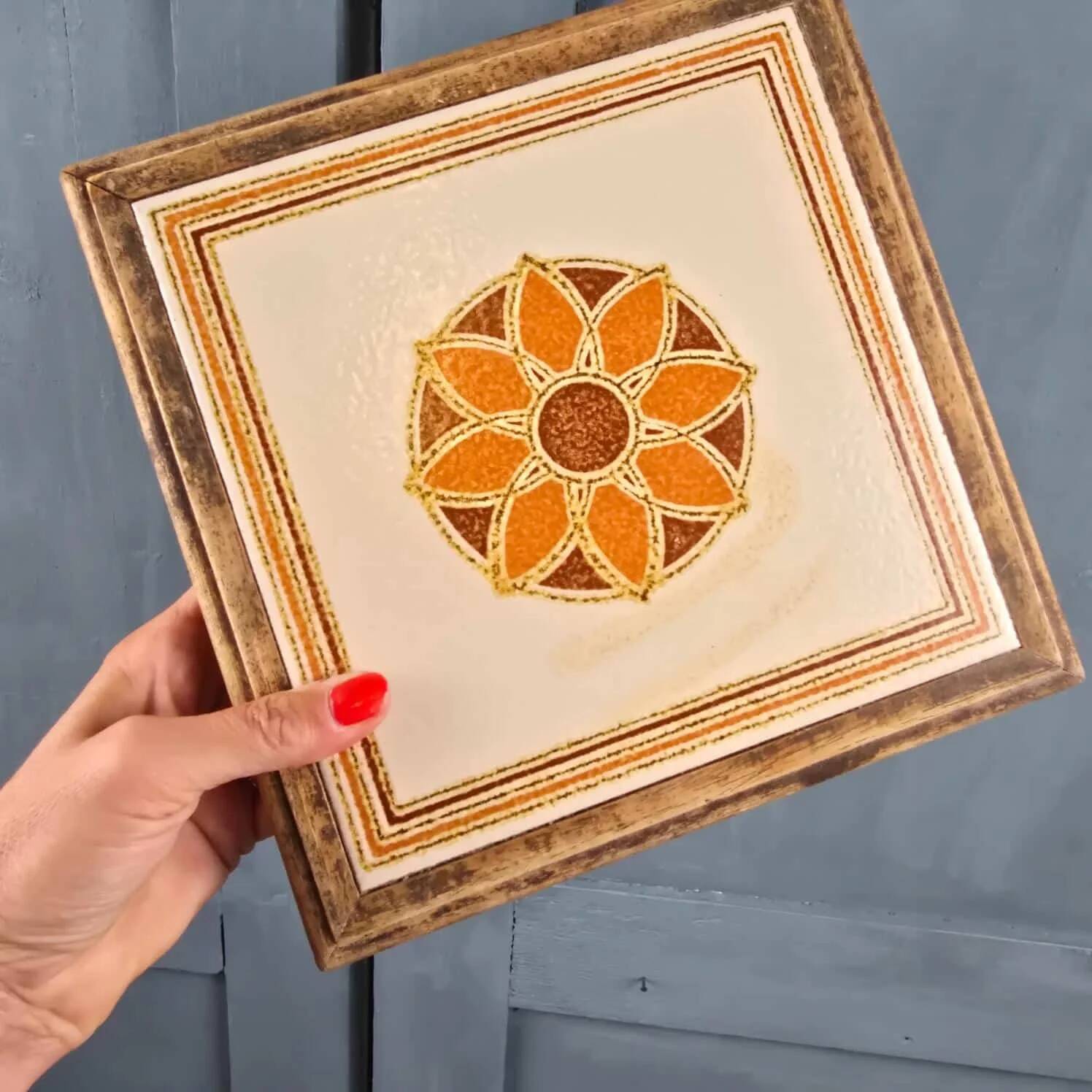 Set of 2 vintage ceramic trivets – Semigres
