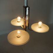 Bauhaus / Functionalist Chrome and Glass Chandelier, 1920s
