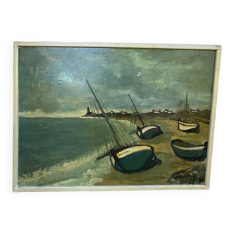 Tableau de bateau ancien