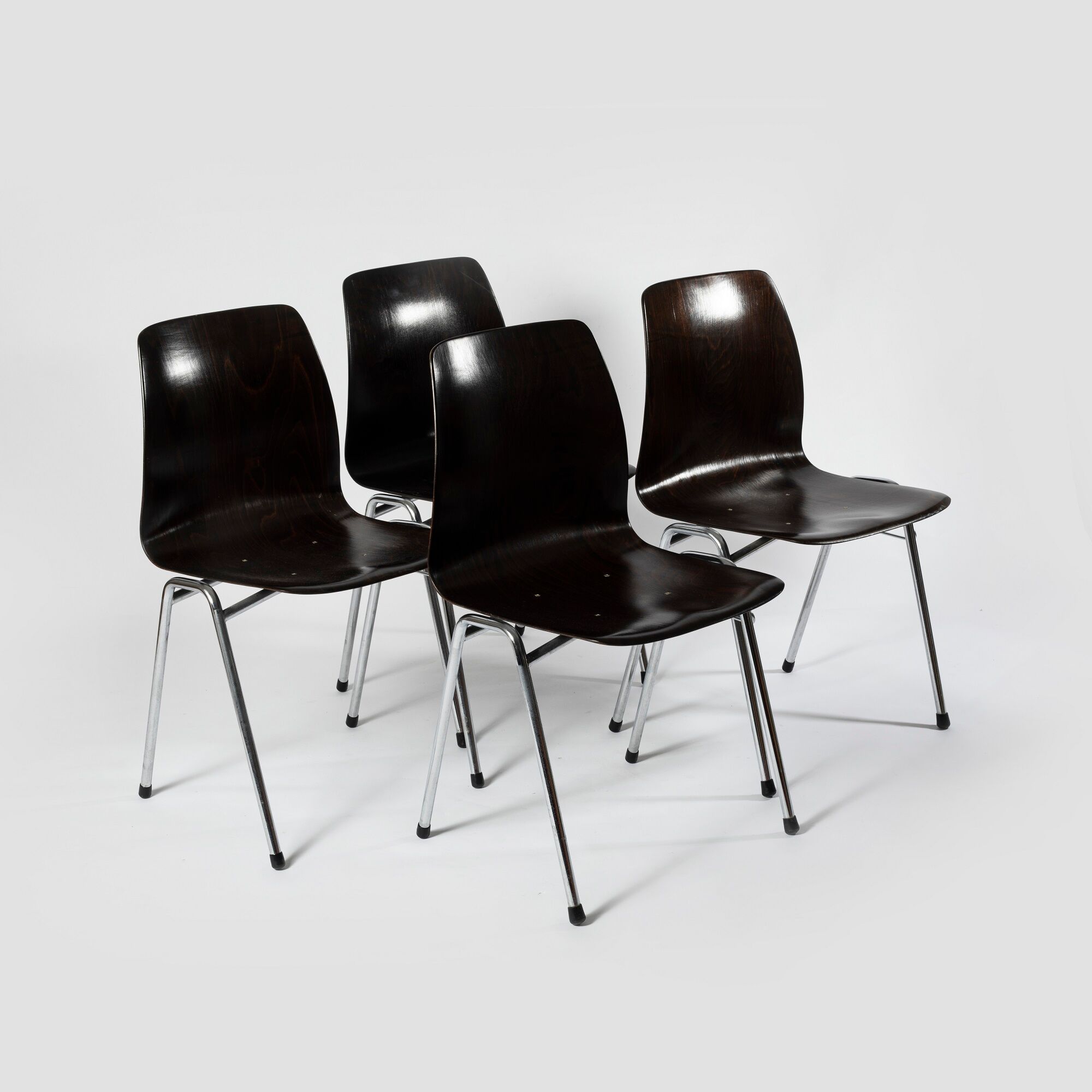 Set of 4 Galvanitas S26 chairs, 1960s